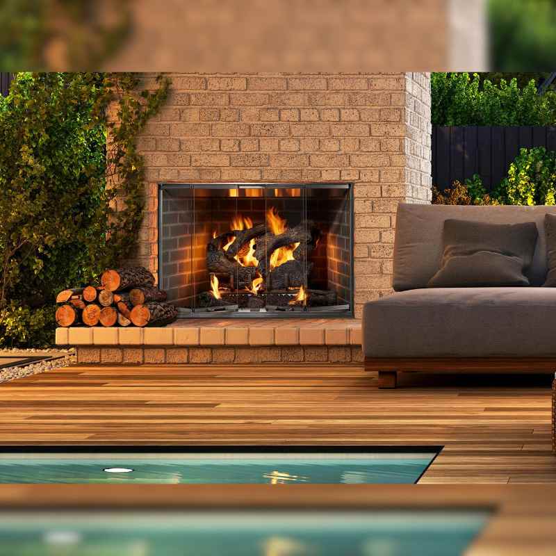 Majestic Cottagewood 42 - Inch Outdoor Wood Burning Fireplace - Wood Burning Fireplace by Majestic | Buy at Agent BBQ