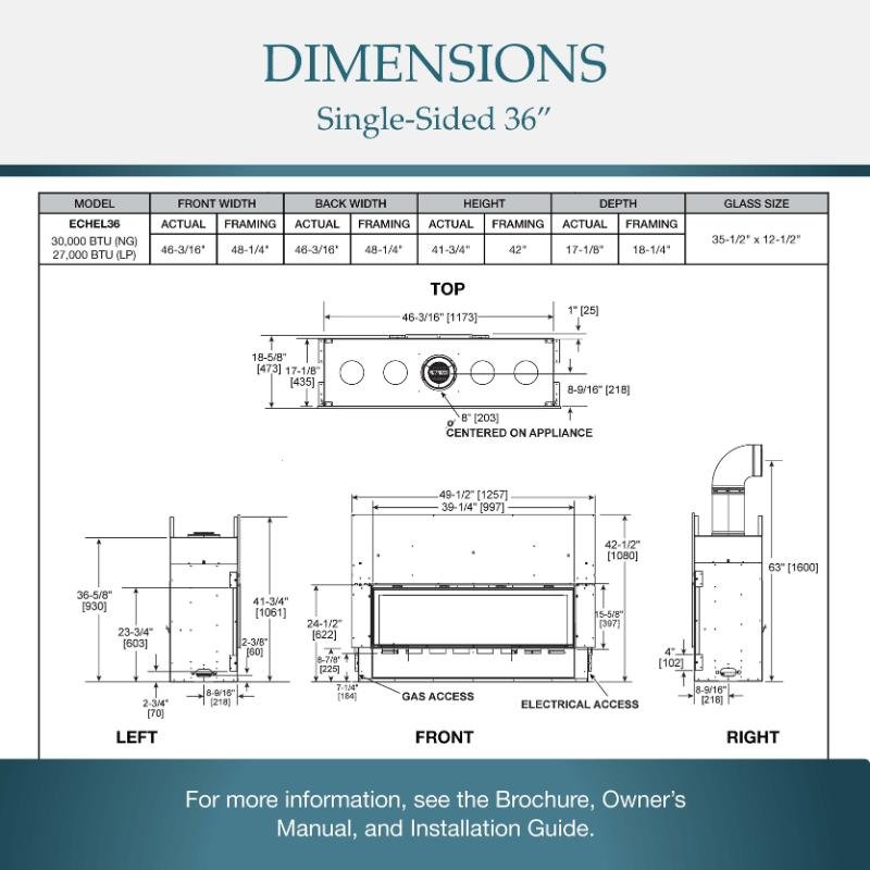 Majestic Echelon II 36" Linear Direct Vent Gas Fireplace | ECHEL36IN - by Majestic | Buy at Agent BBQ