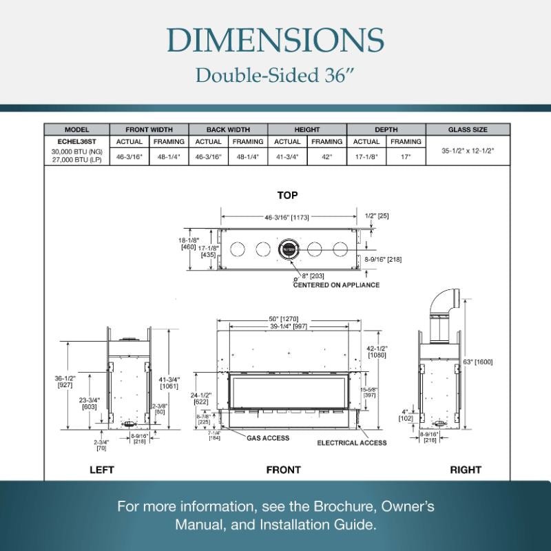 Majestic Echelon II 36" See Through Linear Direct Vent Gas Fireplace | ECHEL36ST - by Majestic | Buy at Agent BBQ