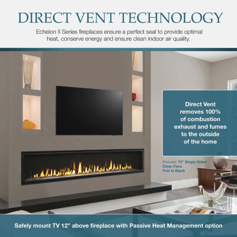 Majestic Echelon II 48" Linear Direct Vent Gas Fireplace | ECHEL48IN - by Majestic | Buy at Agent BBQ