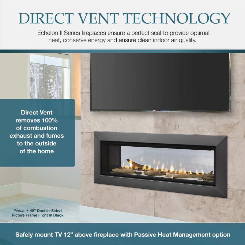 Majestic Echelon II 48" See Through Linear Direct Vent Gas Fireplace | ECHEL48ST - by Majestic | Buy at Agent BBQ