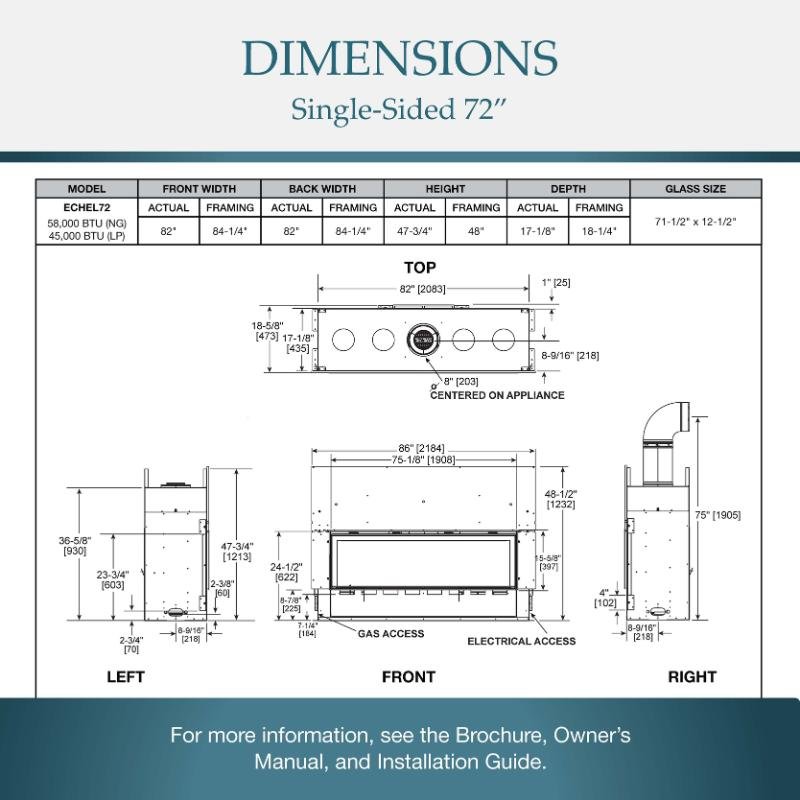Majestic Echelon II 72" Linear Direct Vent Gas Fireplace | ECHEL72IN - by Majestic | Buy at Agent BBQ
