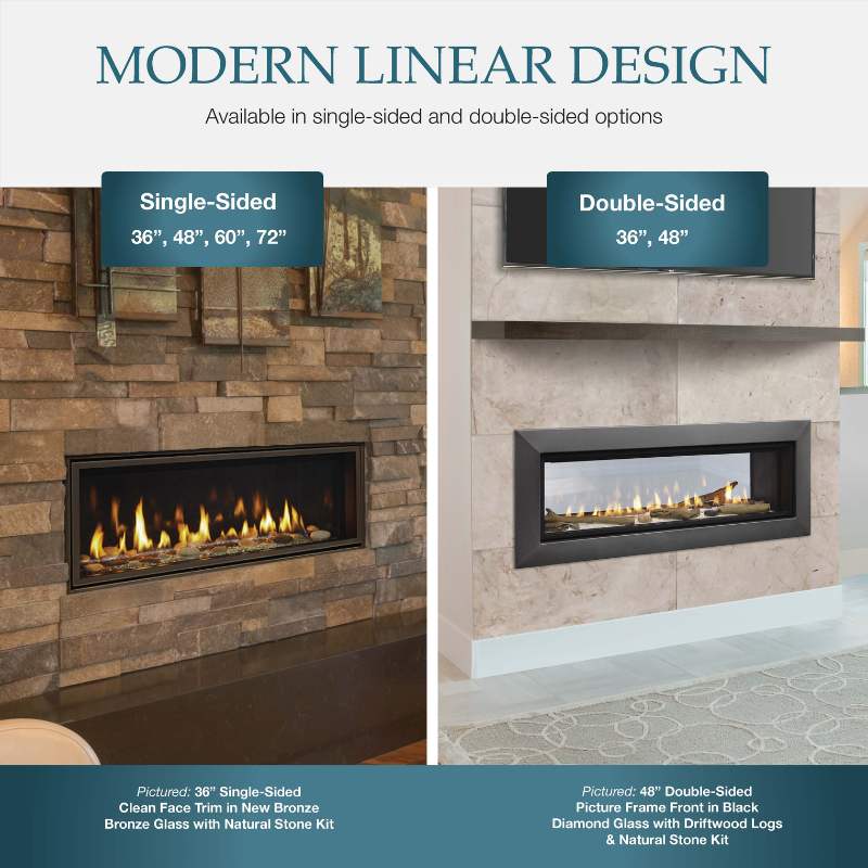 Majestic Echelon II 72" Linear Direct Vent Gas Fireplace | ECHEL72IN - by Majestic | Buy at Agent BBQ