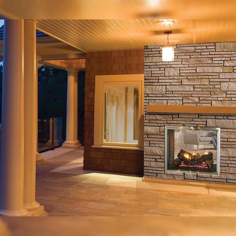 Majestic Fortress 36 - Inch Indoor/Outdoor See Thru Vent Free Gas Fireplace - Gas Fireplace by Majestic | Buy at Agent BBQ