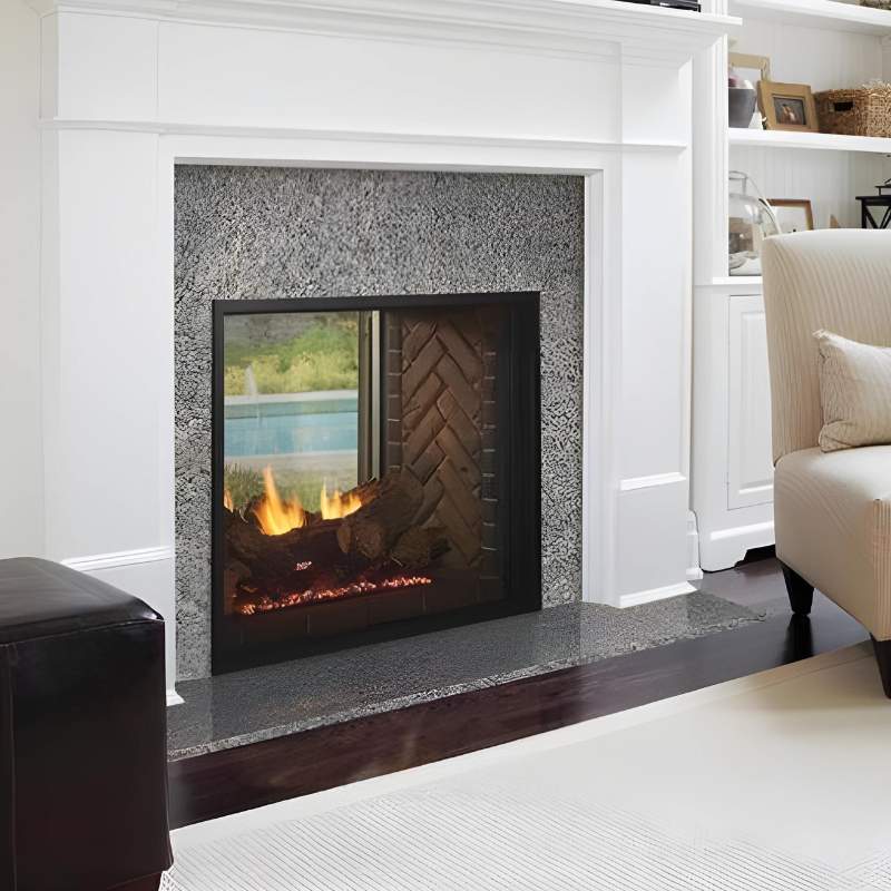 Majestic Fortress 36 - Inch Indoor/Outdoor See Thru Vent Free Gas Fireplace - Gas Fireplace by Majestic | Buy at Agent BBQ