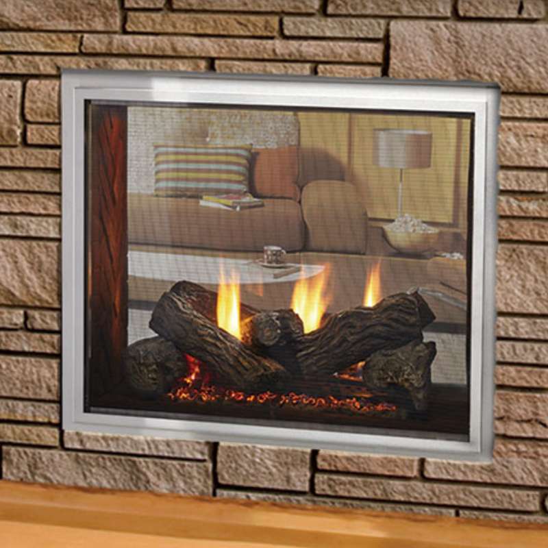 Majestic Fortress 36 - Inch Indoor/Outdoor See Thru Vent Free Gas Fireplace - Gas Fireplace by Majestic | Buy at Agent BBQ