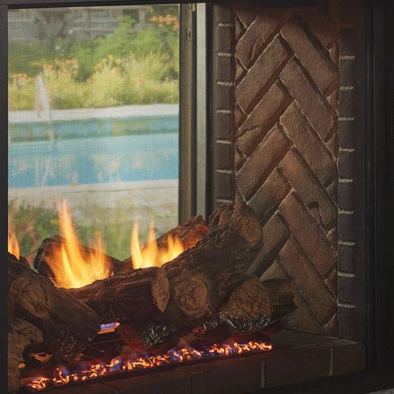 Majestic Fortress 36 - Inch Indoor/Outdoor See Thru Vent Free Gas Fireplace - Gas Fireplace by Majestic | Buy at Agent BBQ