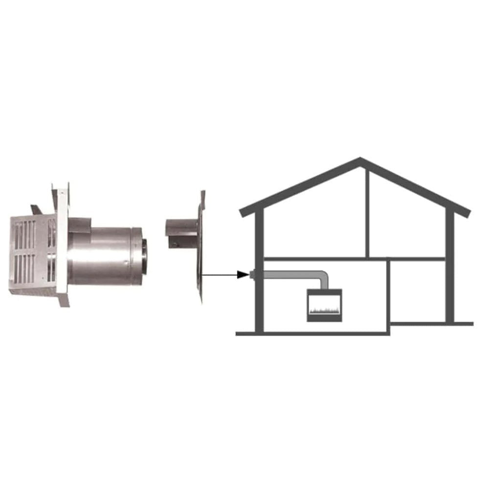 Majestic Horizontal Termination Cap with Long Flue - by Majestic | Buy at Agent BBQ