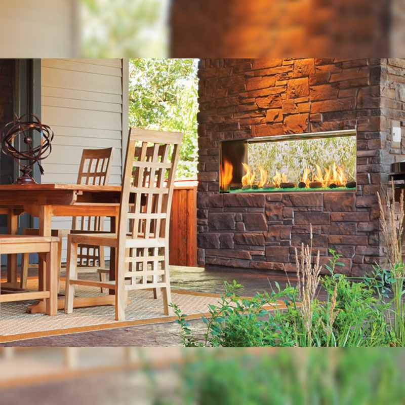 Majestic Lanai 48 - Inch See Thru Outdoor Linear Vent Free Gas Fireplace - Gas Fireplace by Majestic | Buy at Agent BBQ