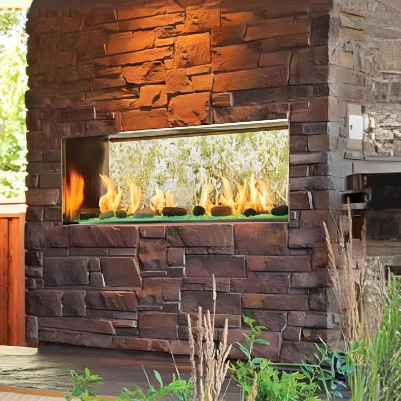 Majestic Lanai 48 - Inch See Thru Outdoor Linear Vent Free Gas Fireplace - Gas Fireplace by Majestic | Buy at Agent BBQ