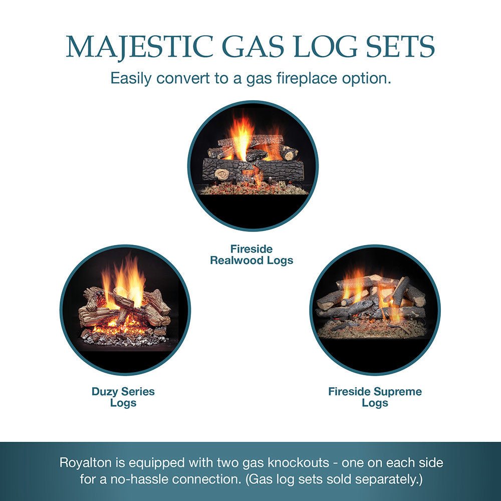 Majestic Royalton 36 - Inch Radiant Wood Burning Fireplace - by Majestic | Buy at Agent BBQ