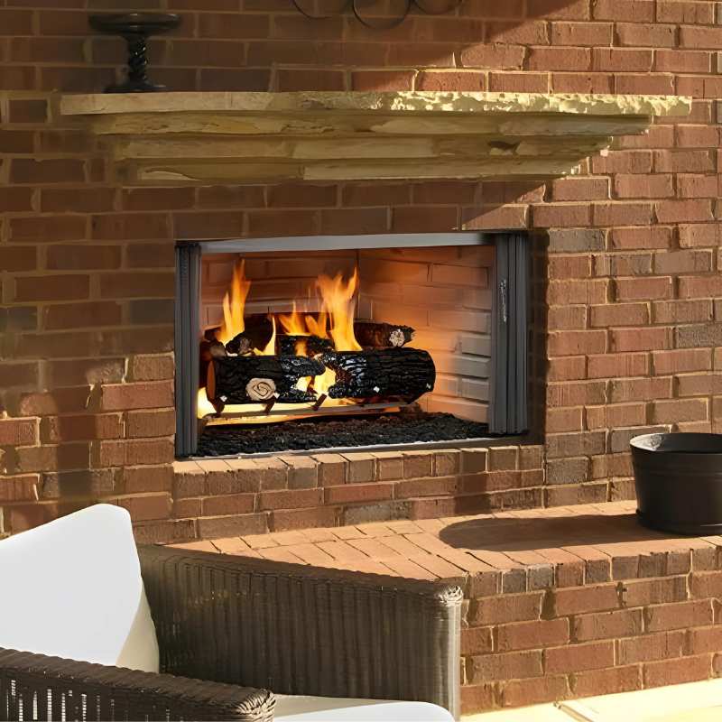 Majestic Villawood 42 - Inch Outdoor Wood Burning Fireplace - Wood Burning Fireplace by Majestic | Buy at Agent BBQ