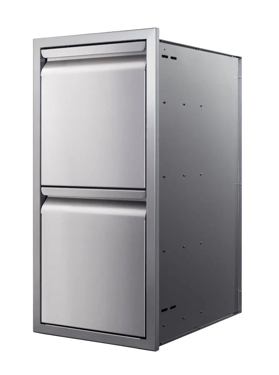 Memphis Grills 15" Two Drawer Stack - VGC15DB2 - Outdoor Kitchens by Memphis Grills | Buy at Agent BBQ