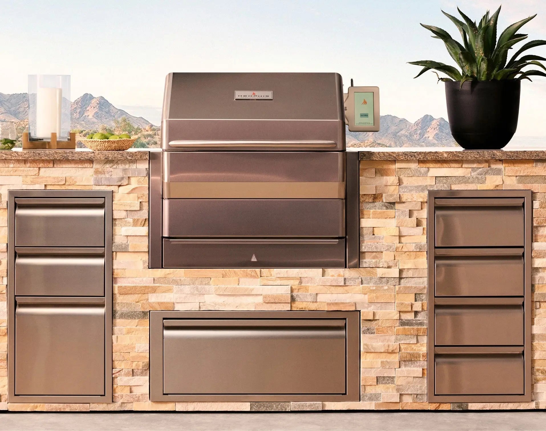Memphis Grills Pro 28" Built - In ITC3 Pellet Grill - VGB0001S - Pellet Grills by Memphis Grills | Buy at Agent BBQ
