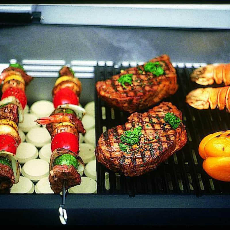MHP WNK4DD Gas Grill With Stainless Steel Shelves And SearMagic Grids On In - Ground Post - In - Ground Post Gas Grill by MHP | Buy at Agent BBQ