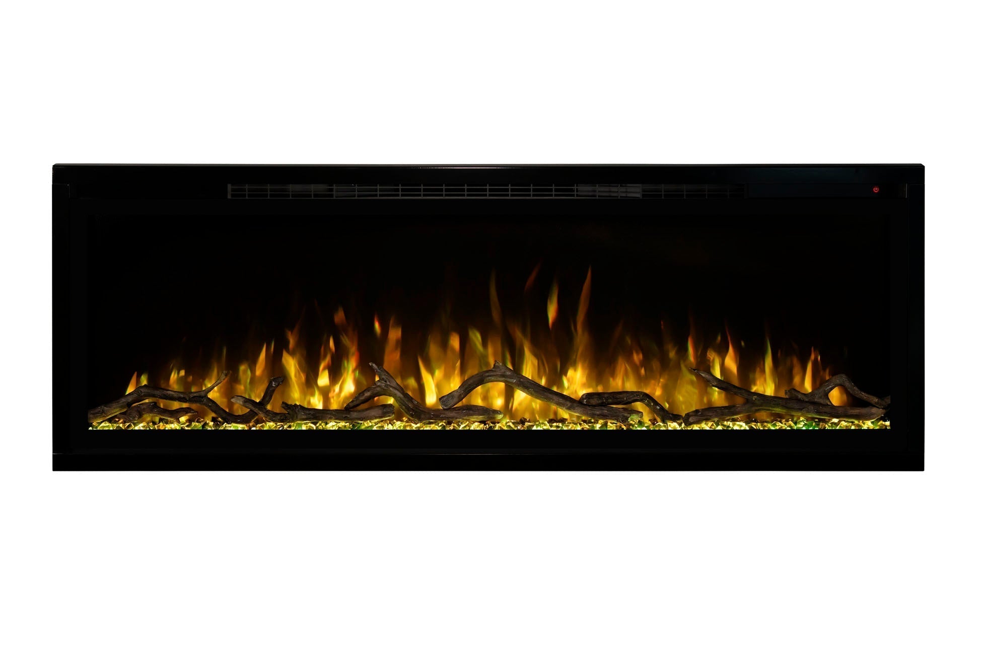 Modern Flames Allwood Fireplace Media Wall in Driftwood Gray | 60'' Spectrum Electric Fireplace - Electric Fireplace by Modern Flames | Buy at Agent BBQ