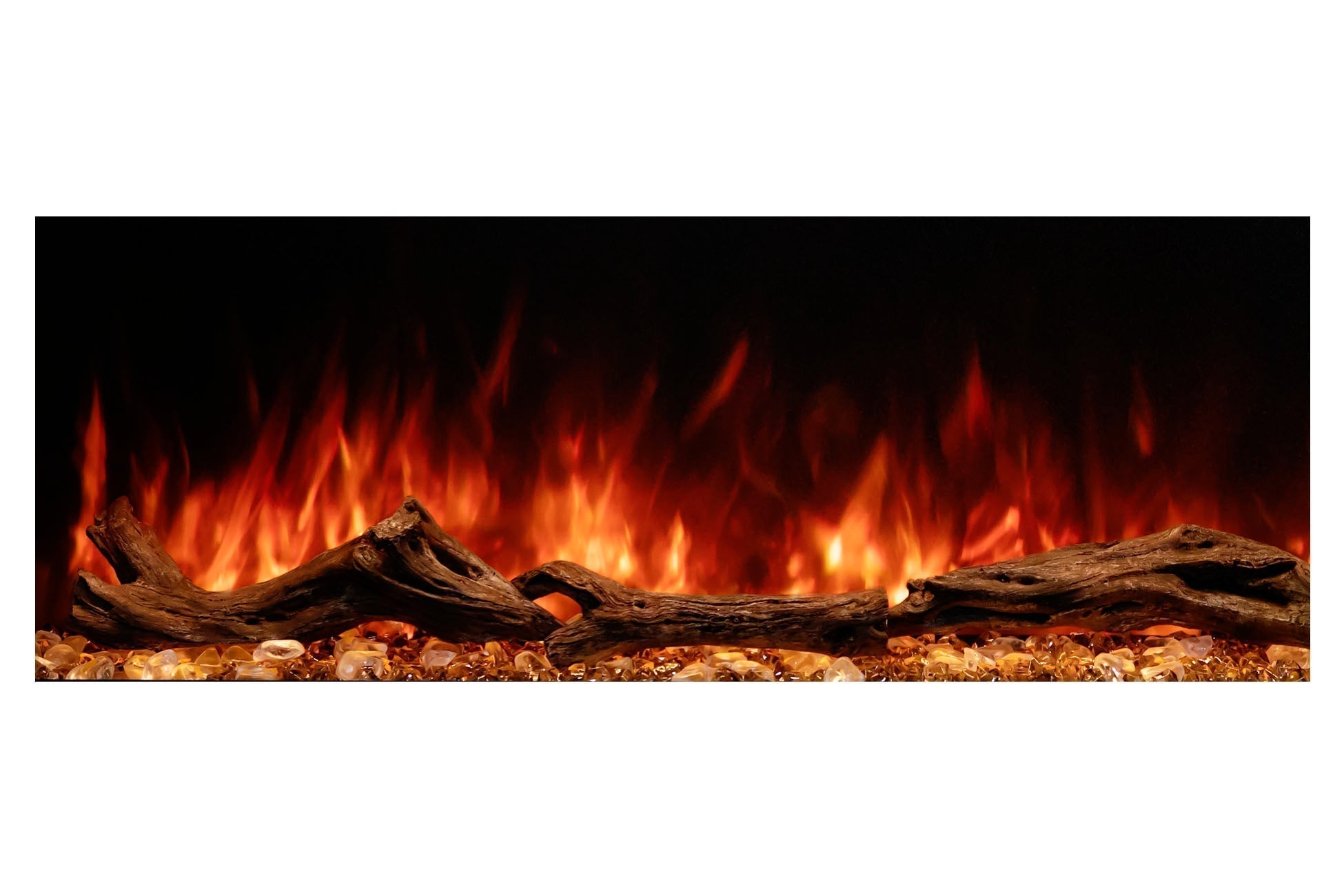 Modern Flames Landscape Pro 58" Studio Suite Wall Mount Mantel Package | Weathered Walnut - Electric Fireplace by Modern Flames | Buy at Agent BBQ