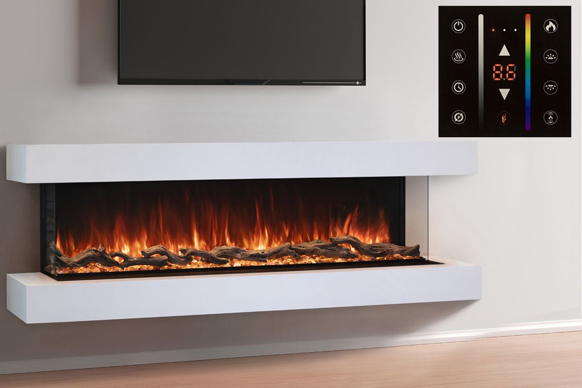 Modern Flames Landscape Pro 70" Electric Fireplace Wall Mount Studio Suite | White Ready to Paint - Electric Fireplace by Modern Flames | Buy at Agent BBQ