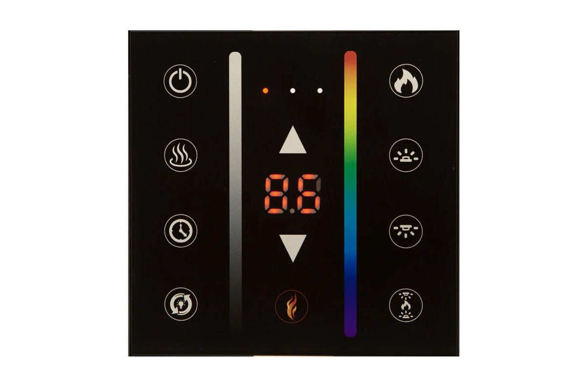 Modern Flames Landscape Pro 94'' Studio Suite Wall Mount Mantel Package | Weathered Walnut - Electric Fireplace by Modern Flames | Buy at Agent BBQ