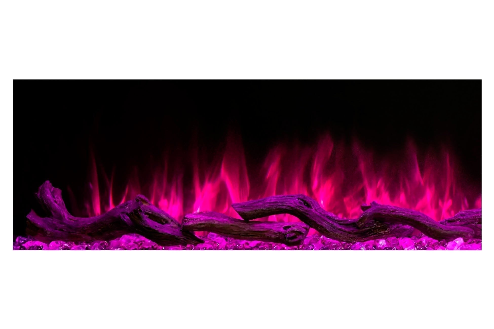 Modern Flames Landscape Pro 94'' Studio Suite Wall Mount Mantel Package | Weathered Walnut - Electric Fireplace by Modern Flames | Buy at Agent BBQ