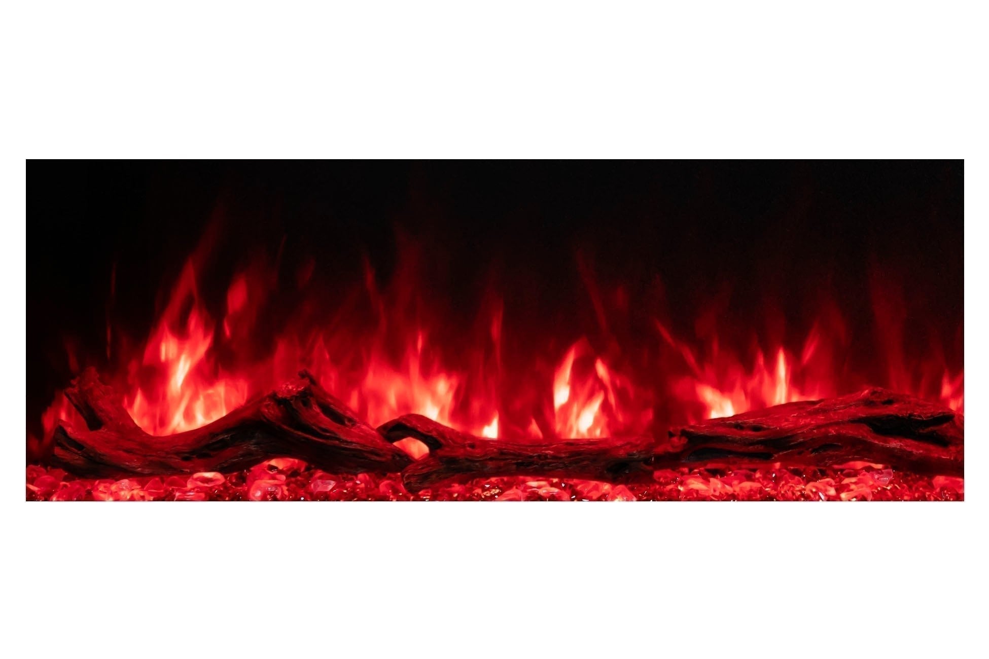 Modern Flames Landscape Pro 94'' Studio Suite Wall Mount Mantel Package | Weathered Walnut - Electric Fireplace by Modern Flames | Buy at Agent BBQ