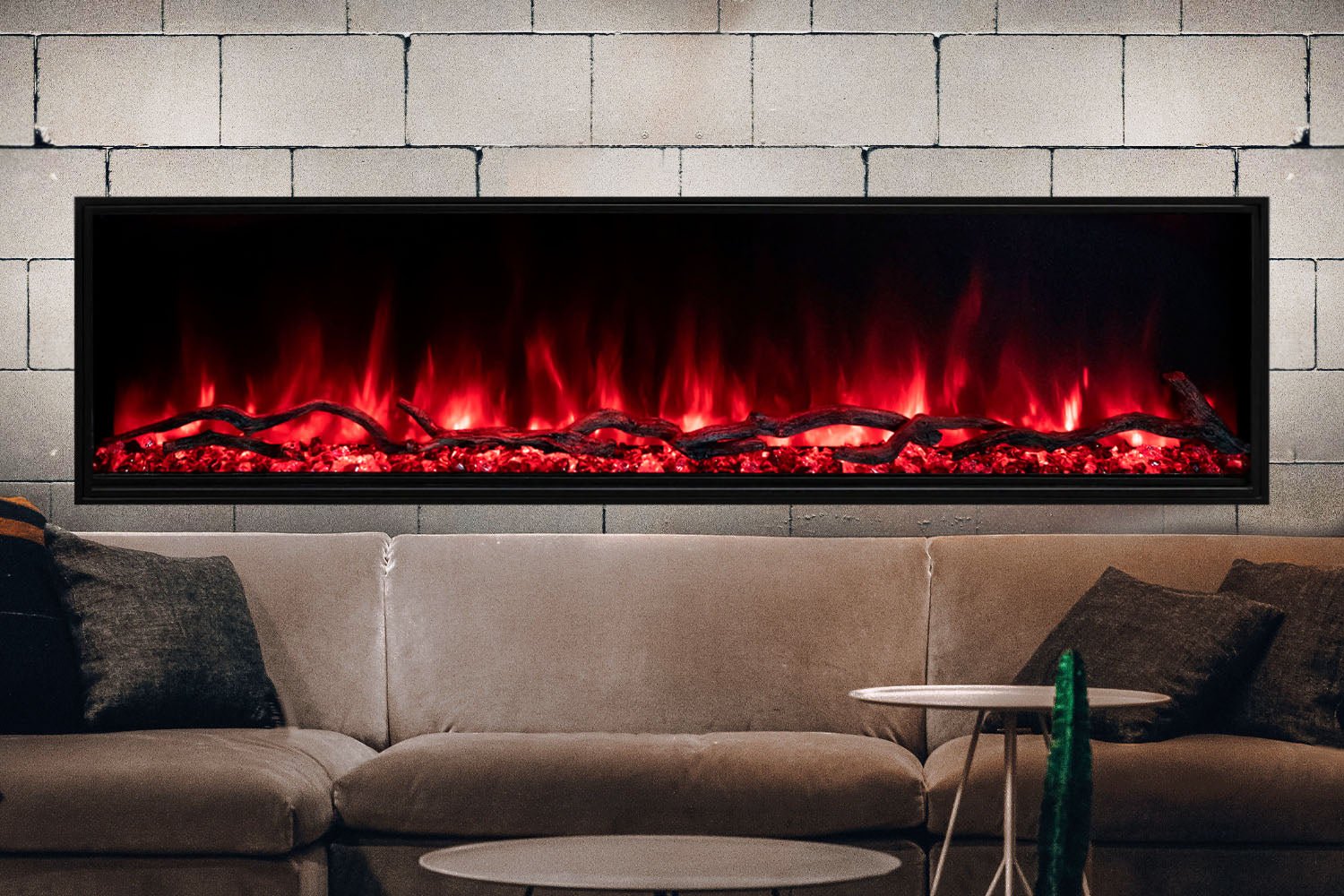 Modern Flames Landscape Pro Slim 80" Built In Linear Electric Fireplace - Electric Fireplace by Modern Flames | Buy at Agent BBQ