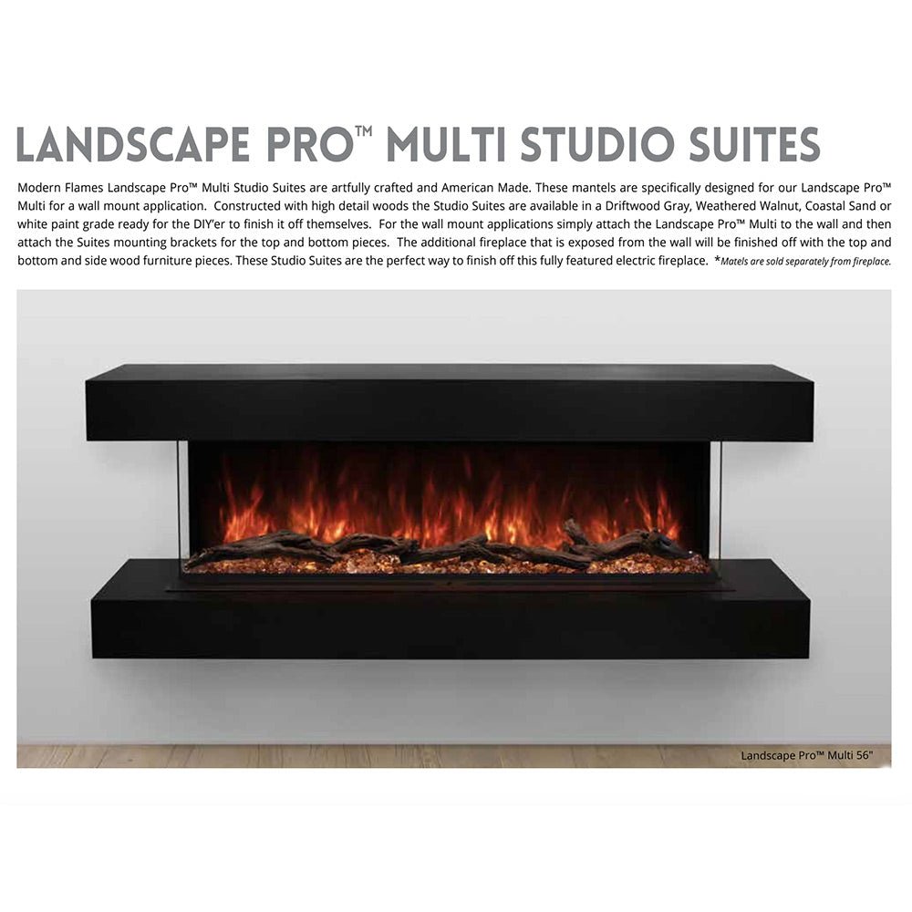 Modern Flames LPM - 4416 - WMC Landscape Pro Multi 44 - Inch Three - Sided Electric Fireplace with Wall Mount Mantel - Hearth : Electric Fireplace by Modern Flames | Buy at Agent BBQ