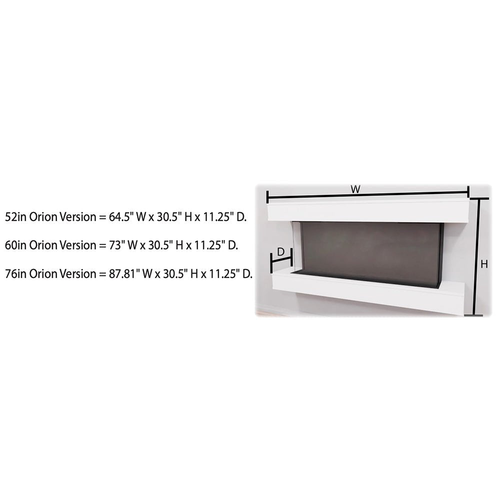 Modern Flames Orion Multi 120 - Inch Three - Sided Built - In Electric Fireplace - Hearth : Electric Fireplace by Modern Flames | Buy at Agent BBQ
