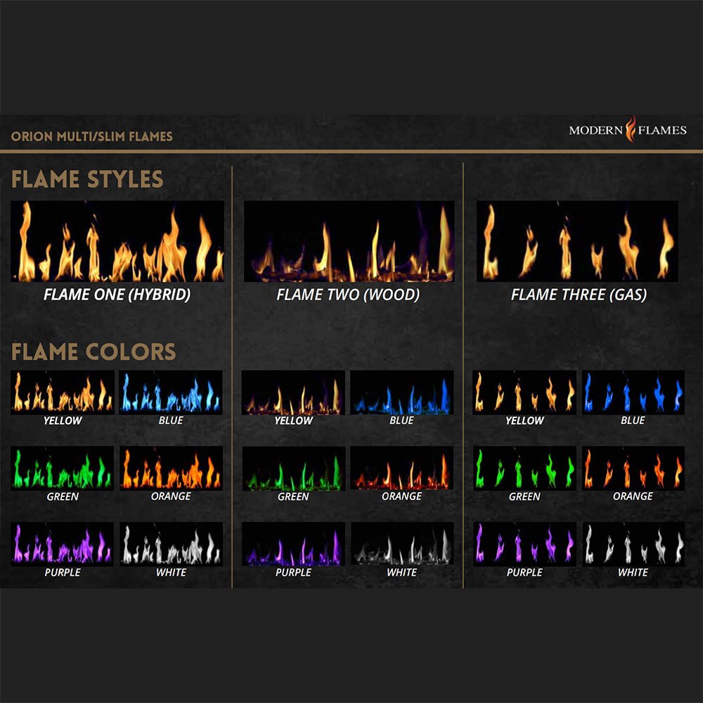Modern Flames Orion Multi 60 - Inch Three - Sided Electric Fireplace with Allwood Wall System - Hearth : Electric Fireplace by Modern Flames | Buy at Agent BBQ