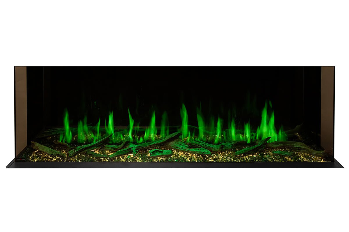 Modern Flames Orion Multi 73'' Heliovision Electric Fireplace Wall Mount Studio Suite | White Ready to Paint - Electric Fireplace by Modern Flames | Buy at Agent BBQ