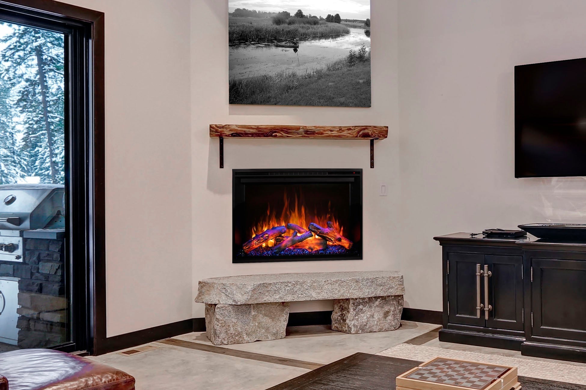 Modern Flames Redstone 26" Built In Electric Firebox Insert - Electric Fireboxes by Modern Flames | Buy at Agent BBQ