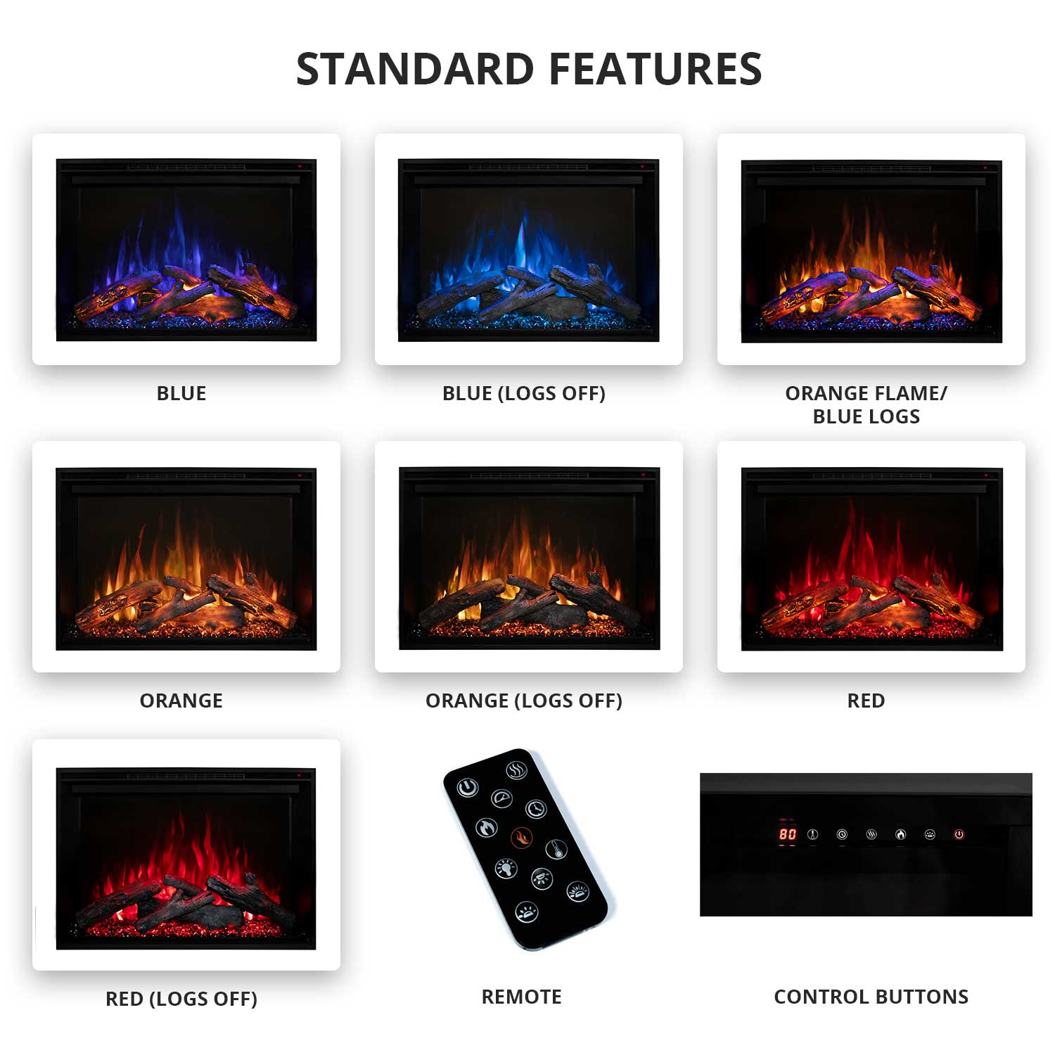 Modern Flames RedStone 54 - Inch Built - In Electric Fireplace - Hearth : Electric Fireplace by Modern Flames | Buy at Agent BBQ