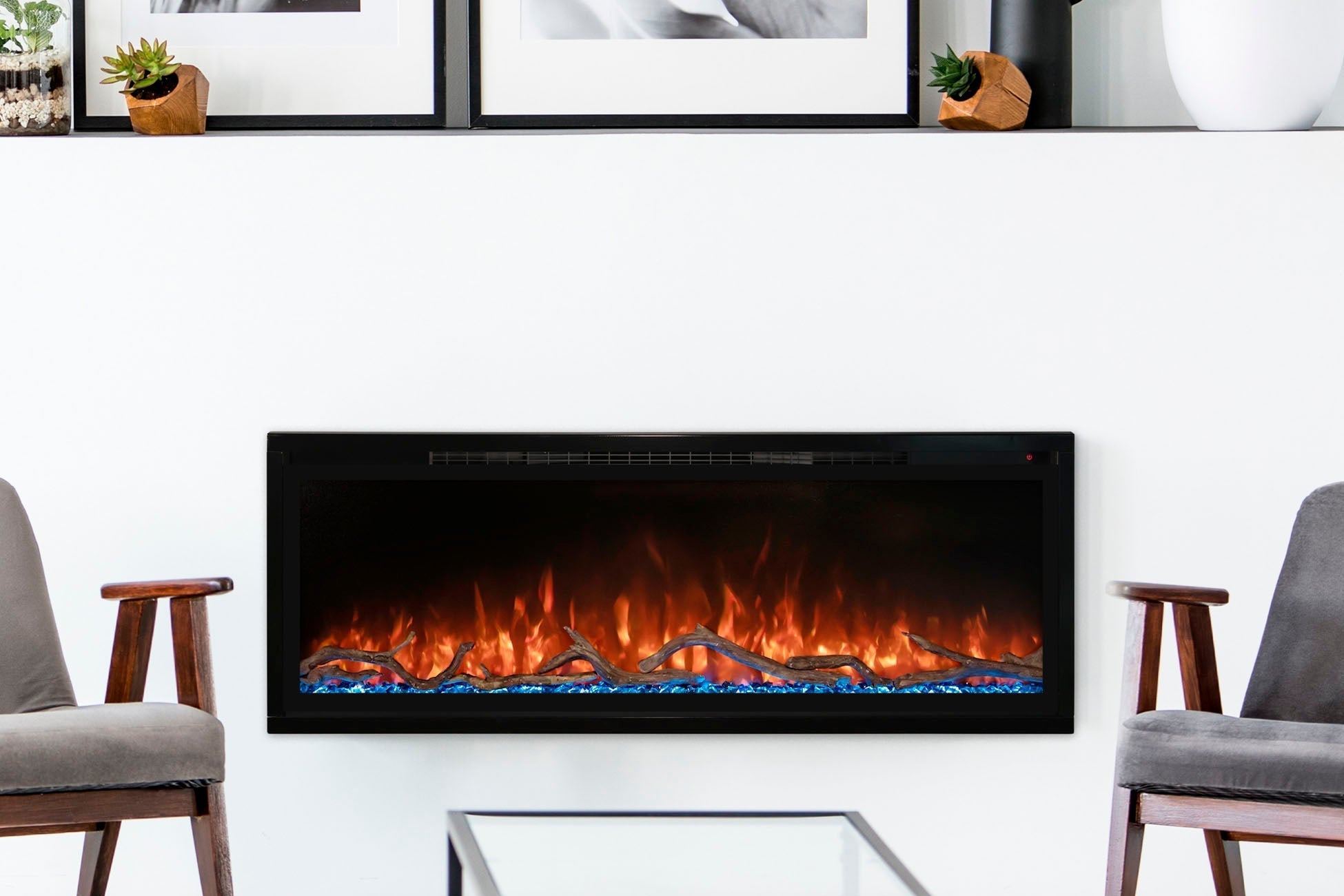 Modern Flames Spectrum Slimline 74" Wall Mount / Recessed Linear Electric Fireplace - Electric Fireplace by Modern Flames | Buy at Agent BBQ