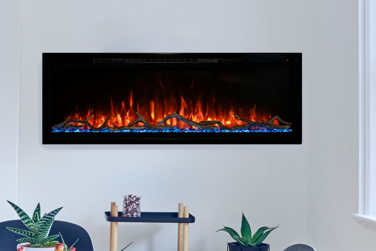 Modern Flames Spectrum Slimline 74" Wall Mount / Recessed Linear Electric Fireplace - Electric Fireplace by Modern Flames | Buy at Agent BBQ