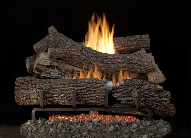 Monessen - Mountain Oak 30" Gas Log Set for Lumonessen Vent - Free Burner | MTNOK - 30 - by Monessen | Buy at Agent BBQ