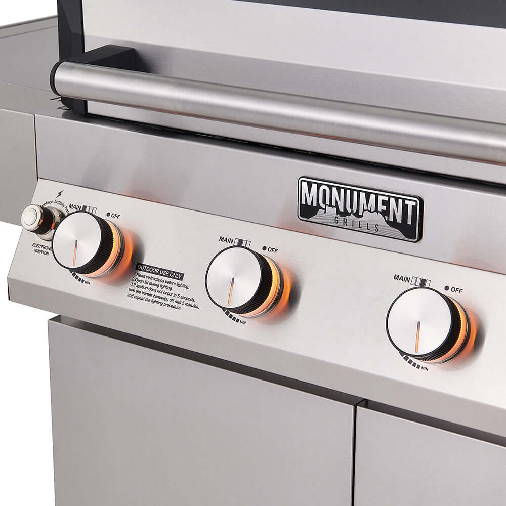 Monument Grills - Denali 405 - Stainless Smart Tech Propane Gas Grill - D405 - by Monument Grills | Buy at Agent BBQ
