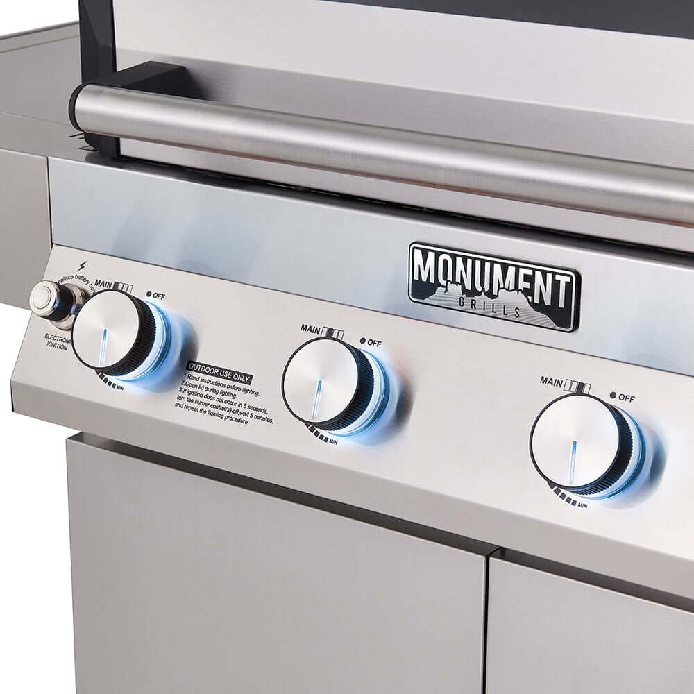 Monument Grills - Denali 405 - Stainless Smart Tech Propane Gas Grill - D405 - by Monument Grills | Buy at Agent BBQ