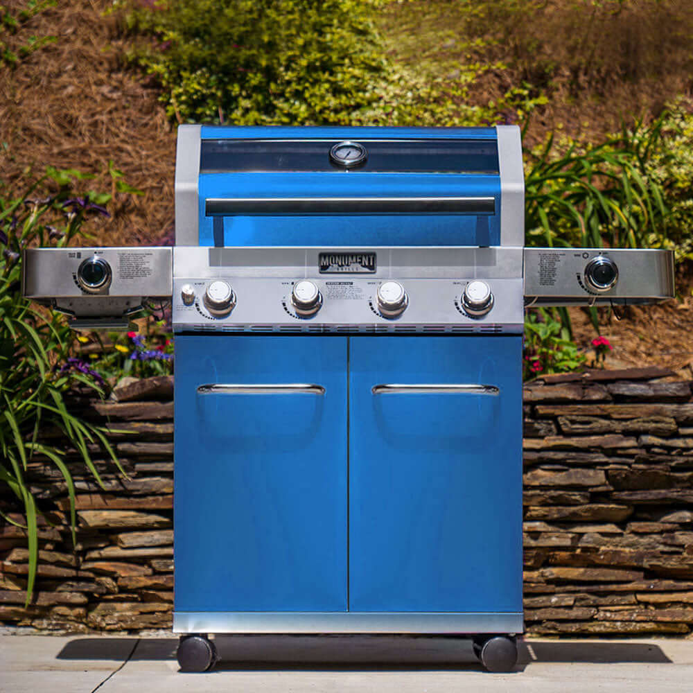 Monument Grills - Matte Blue Infrared Propane Gas Grill - 35633B - by Monument Grills | Buy at Agent BBQ