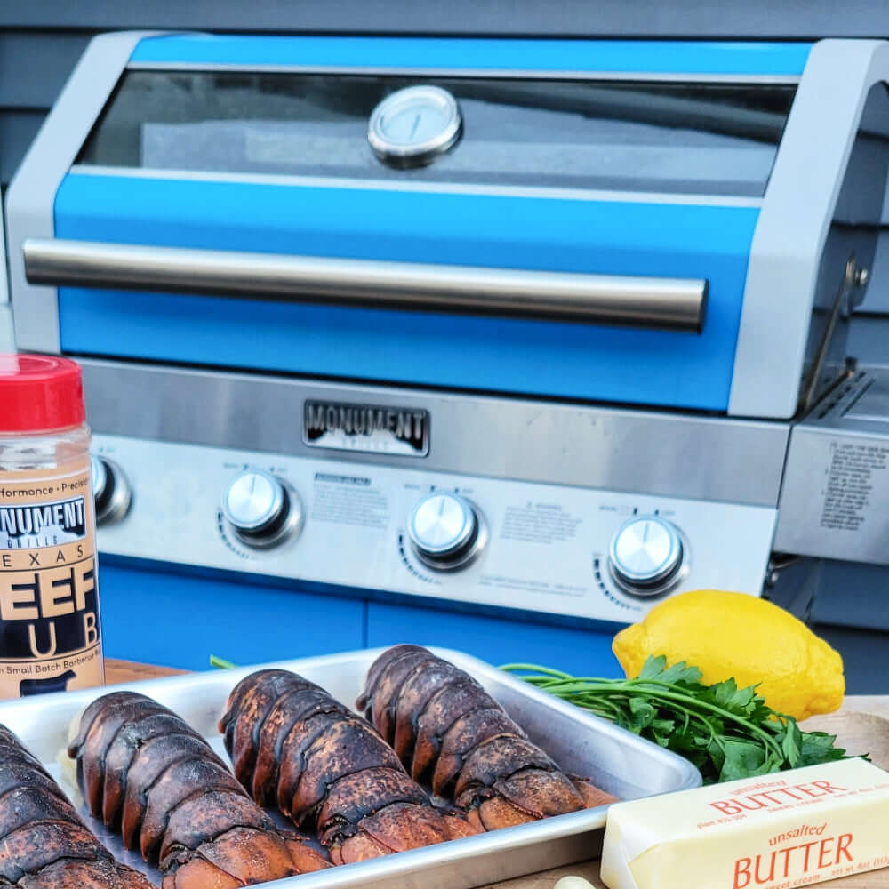 Monument Grills - Matte Blue Infrared Propane Gas Grill - 35633B - by Monument Grills | Buy at Agent BBQ
