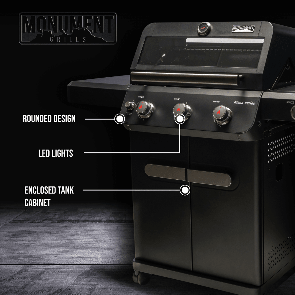 Monument Grills - Mesa 325 - Black Propane Gas Grill - M325 - by Monument Grills | Buy at Agent BBQ