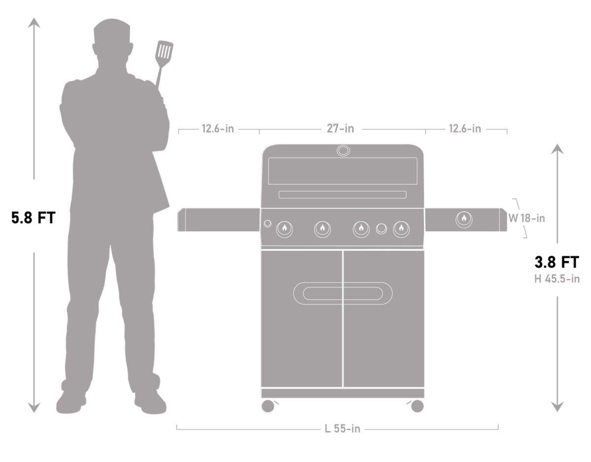Monument Grills - Mesa Stainless Propane Gas Grill - M415BZ - by Monument Grills | Buy at Agent BBQ