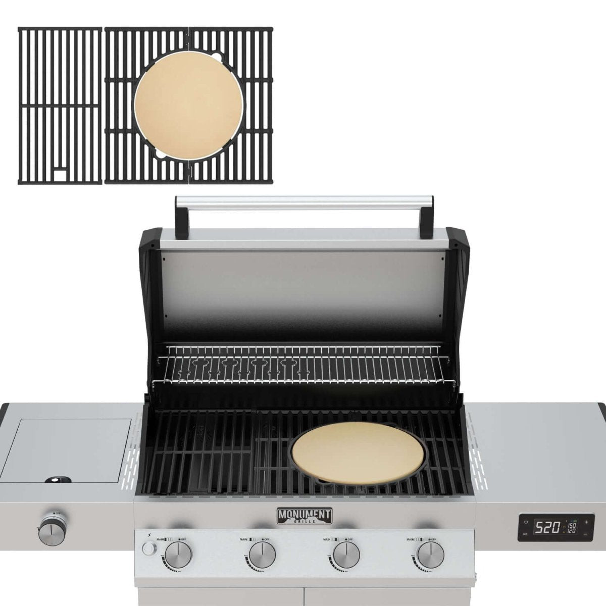 Monument Grills - Multifunction Cast Iron Grate - A104 - by Monument Grills | Buy at Agent BBQ