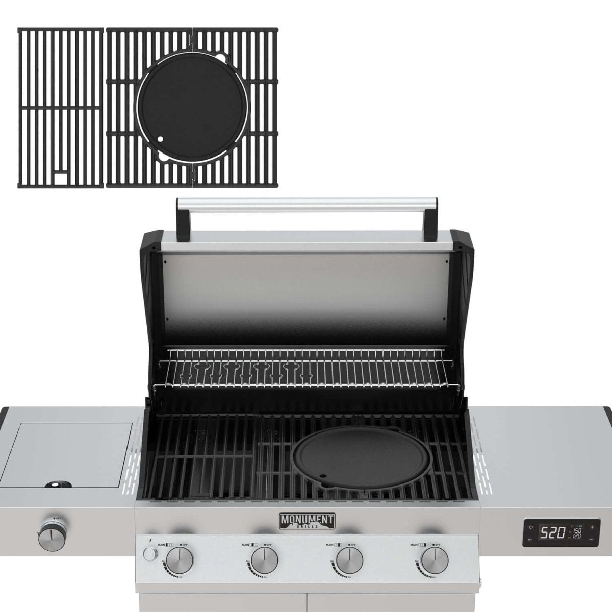 Monument Grills - Multifunction Cast Iron Grate - A104 - by Monument Grills | Buy at Agent BBQ