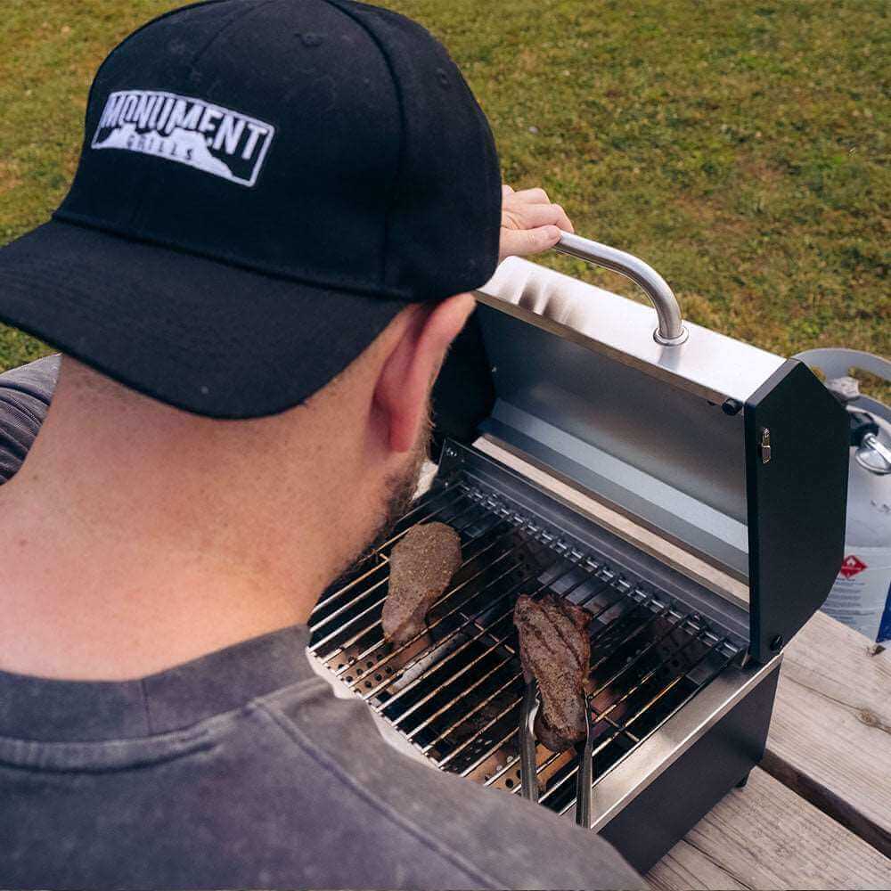 Monument Grills - Stainless Tabletop Propane Gas Grill - G22 - by Monument Grills | Buy at Agent BBQ