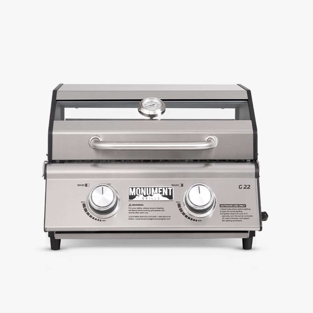 Monument Grills - Stainless Tabletop Propane Gas Grill - G22 - by Monument Grills | Buy at Agent BBQ