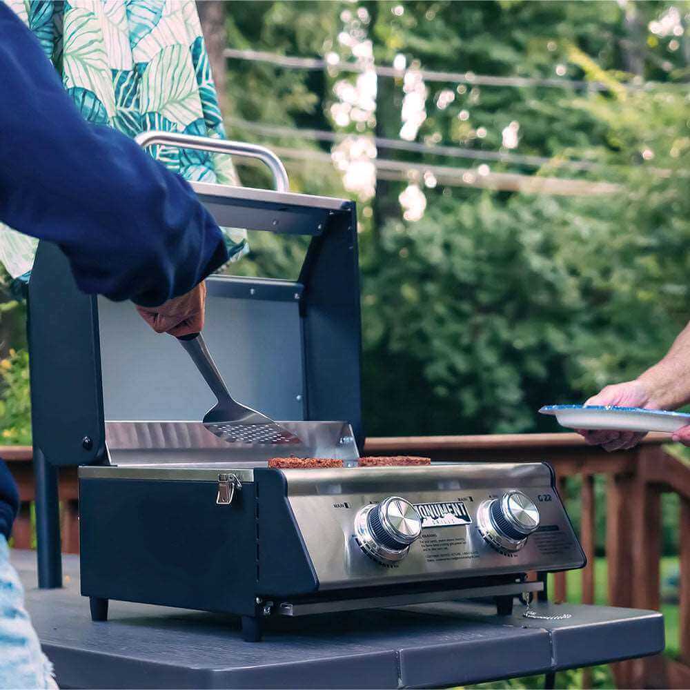 Monument Grills - Stainless Tabletop Propane Gas Grill - G22 - by Monument Grills | Buy at Agent BBQ