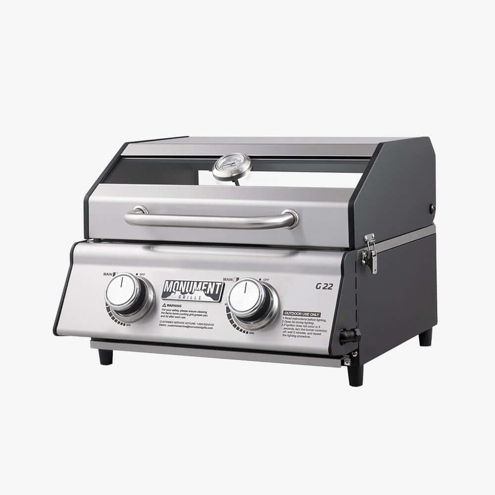 Monument Grills - Stainless Tabletop Propane Gas Grill - G22 - by Monument Grills | Buy at Agent BBQ