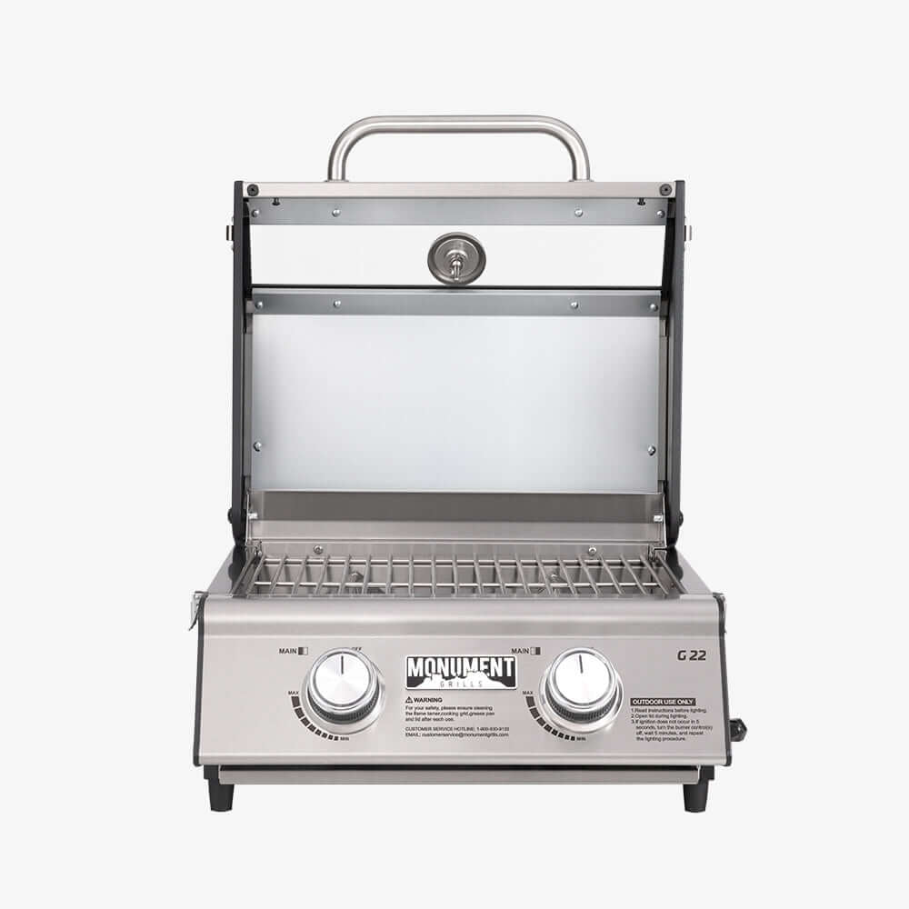 Monument Grills - Stainless Tabletop Propane Gas Grill - G22 - by Monument Grills | Buy at Agent BBQ