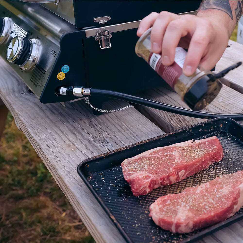 Monument Grills - Stainless Tabletop Propane Gas Grill - G22 - by Monument Grills | Buy at Agent BBQ