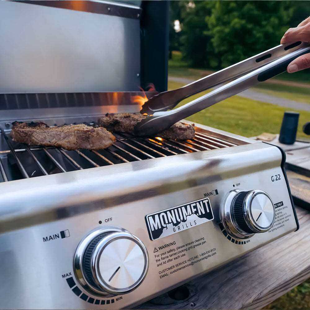 Monument Grills - Stainless Tabletop Propane Gas Grill - G22 - by Monument Grills | Buy at Agent BBQ